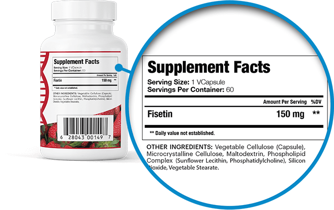 GenuinePurity Fisetin Supplement Facts